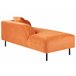 Beliani Chaise longue à direita Veludo LE CRAU Laranja