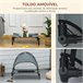 Cama elevada para animais de estimação PawHut D04-057CF 