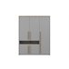 Roupeiro SURFINO portas batentes 158x194cm cinza Cinza
