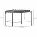 Pérgola de Exterior alumínio, aço, poliéster Outsunny Cinza