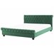 Beliani Cama com estrado Veludo AVALLON 192x233 Verde