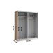 Roupeiro SKIVE portas deslizantes 170x209cm Carvalho