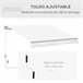 Toldo Fachada Tecido poliéster, alumínio e ferro Outsunny 350x250 Branco
