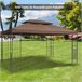 Cobertura de Substituição para Pérgola Poliéster Outsunny 400x300 Castanho