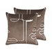 Beliani Almofada decorativa PHILODENDRON 45x45 Castanho
