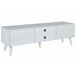 Beliani Mesa de TV PARTON 140 Branco/ Bege
