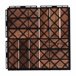 Conjunto de 10 ladrilhos Alliste click 12 ripas acácia/plástico Castanho