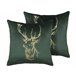 Beliani Almofada decorativa BLITZEN Verde Escuro
