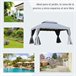 Pérgola Alumínio e Poliéster Outsunny 290x390 Cinza