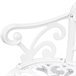 Banco de jardim em ferro fundido com 2 lugares 99x54 Branco