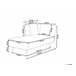 Beliani Chaise longue à direita Poliéster RIOM Creme