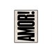 Pintura arte deco AMOR 50x70cm marca MARCOMUEBLE Preto