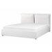 Beliani Cama com armazenamento Veludo BAJONNA 184x235 Branco/ Bege