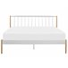 Beliani Cama com estrado Metal MAURS 187x209 Branco