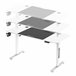 Secretária regulável em altura Stryn Aglomerado e Aço 60x140 Branco/cinza