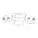 Beliani Conjunto lounge Alumínio BORELLO Branco