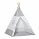 Tenda Tipi Infantil Madeira de Pinho, Poliéster e Algodão HOMCOM Tenda Tipi Infantil Madeira de Pinho, Poliéster e Algodão HOMCOM Cinza