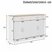 Aparador com 4 portas e 2 gavetas Aparador com 4 portas e 2 gavetas Branco