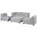 Beliani Conjunto lounge AREZZO Cinza Claro