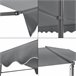 Toldo de pé Selenizza impermeável com manivela manual 600x300 Cinza Escuro