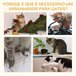 Arranhador para Gatos Aglomerado de Madeira, Pelúcia e Sisal Castanho