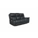 Sofá THEA 3 lugares relax elétrico pele Preto