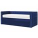 Beliani Cama com estrado Veludo GASSIN 100x231 Azul Marino