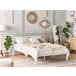Beliani Cama com estrado Metal CUSSET 167x209 Branco