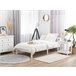Beliani Cama com estrado Pinho FLORAC Branco