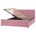 Beliani Cama com estrado Veludo ROCHEFORT 170x214 Rosa