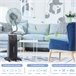 Ventoinha Nebulizadora 44,5x44,5x135 cm HOMCOM Preto