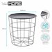 Well Home Mesa lateral de metal Preto