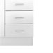 Armário de 3 portas com efeito madeira Branco