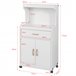 Aparador para microondas com 2 portas e 1 gaveta FSB12-W SoBuy Branco