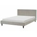 Beliani Cama com estrado Poliéster FITOU 150x214 Cinza Claro