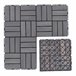 Conjunto de 10 ladrilhos Alliste click 12 ripas acácia/plástico Cinza
