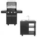 Cozinha exterior modular Preto