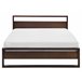 Beliani Cama com estrado Pinho GIULIA 165x213 Castanho