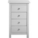 Cómoda Berna com 4 gavetas em branco Branco