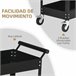 Carrinho de Ferramentas Aço laminado a frio DURHAND Preto