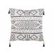 Beliani Almofada decorativa SCHEFFLERA 45x45 Branco/ Preto