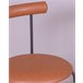 Cadeira de jantar  estofada em couro sintético - Elbow Castanho
