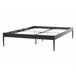 Beliani Cama com estrado Aço VAURS 147x206 Branco