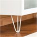 Aparador de cozinha com vitrine de vidro FSB86-W SoBuy Branco