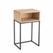 Mesa de apoio HYDRA de madeira e metal 40x30x68cm Natural