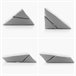 Almofada Triangular Multiposição de Cunha Dupla Cinza