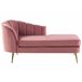 Beliani Chaise longue Veludo ALLIER Rosa