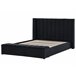 Beliani Cama com banco de arrumação Veludo NOYERS 210x247 Preto