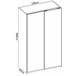 Armário 2 portas com efeito madeira Branco
