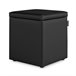 Puff Cube Arcon Leatherette Abafador marinho interno HAPPERS Preto